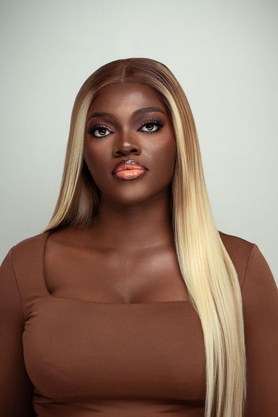 26" T4/613 Blonde Human Hair Straight Wig | 5x5 Closure