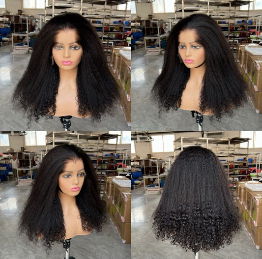 Peruvian 13×4 Frontal Wig – Natural Black-Lagos hair line | 18inches| 180% Density